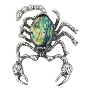 Abalone Scorpion Pin Abalone Shell Pin for Accessories and Spooky Scary Fun